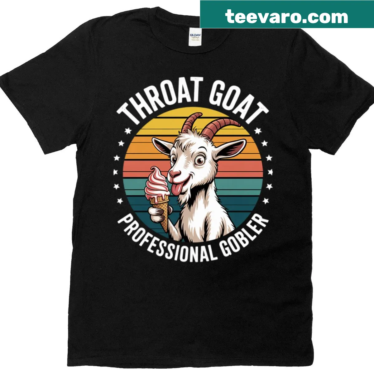 Funny Professional Gobbler t-shirt featuring a goat graphic — on a men's t-shirt