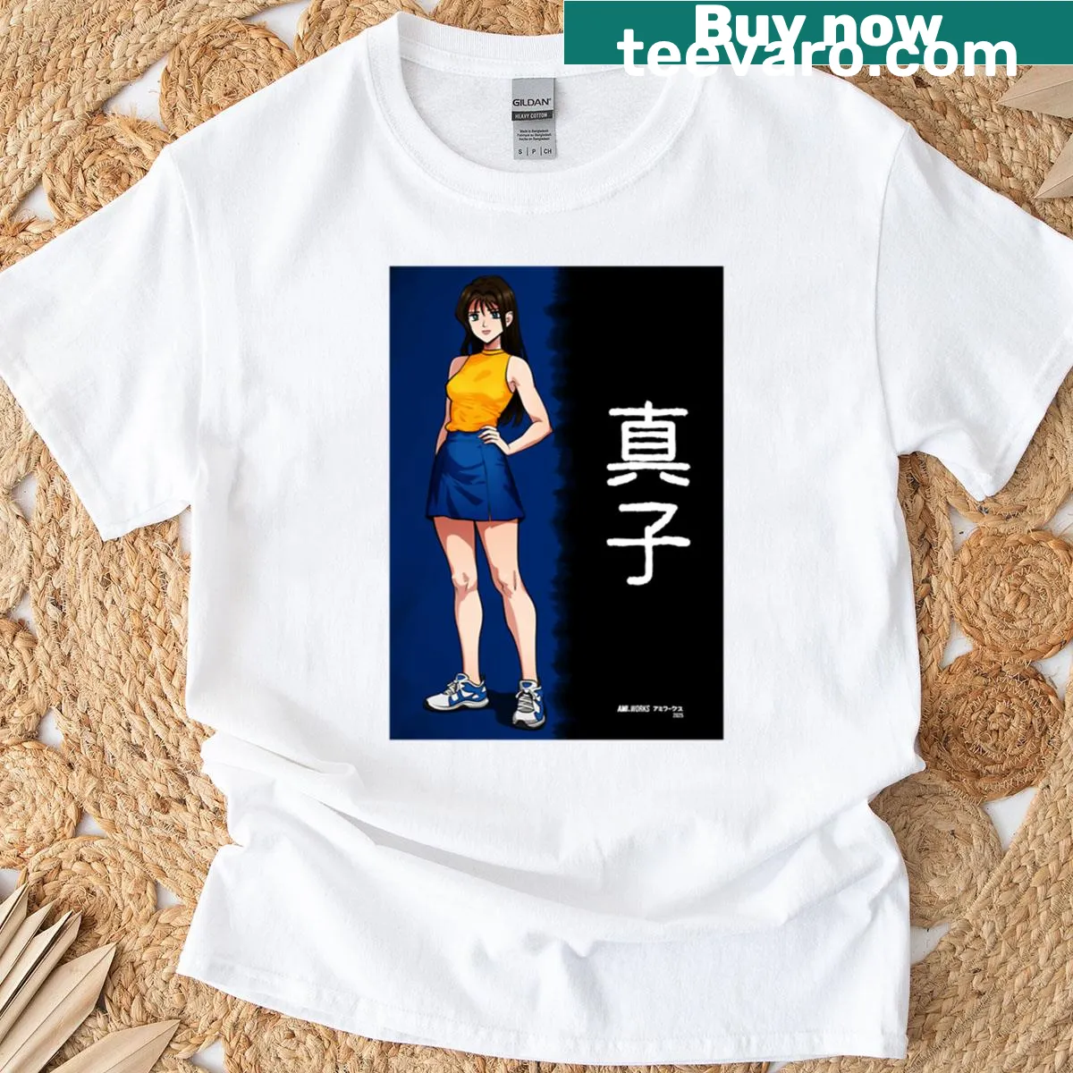 Illustration of Mako Impact design inspired by Initial D racing — on a men's t-shirt