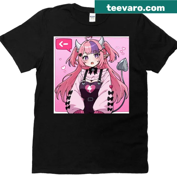 Illustration of Ironmouse, a popular Vtuber on a t-shirt