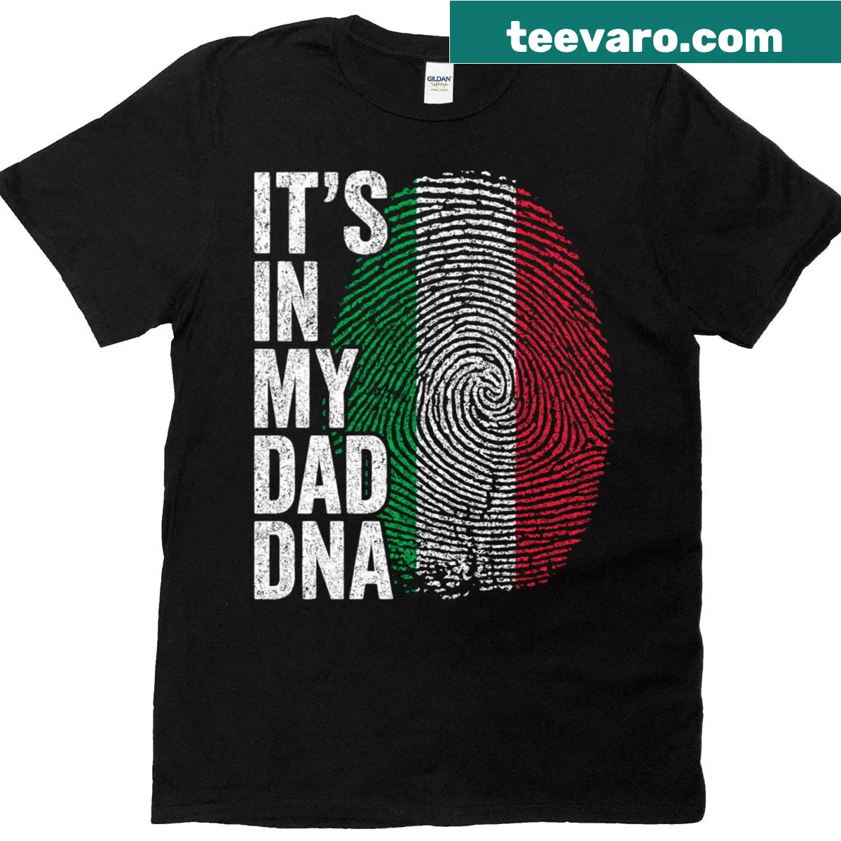 Italy flag and text design celebrating Italian heritage on a T-shirt — on a men's t-shirt