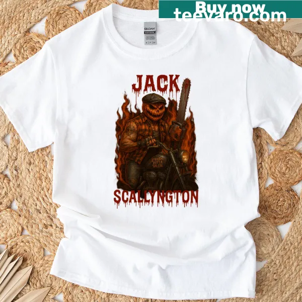 Distressed T-shirt featuring Jack Scallyngton design inspired by horror