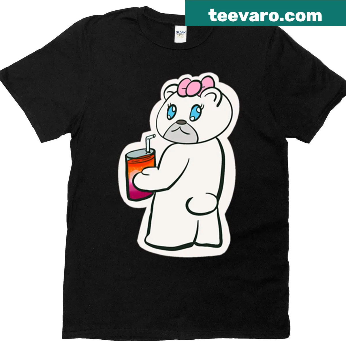 Cute t-shirt featuring an illustration of a bear for pride — on a men's t-shirt