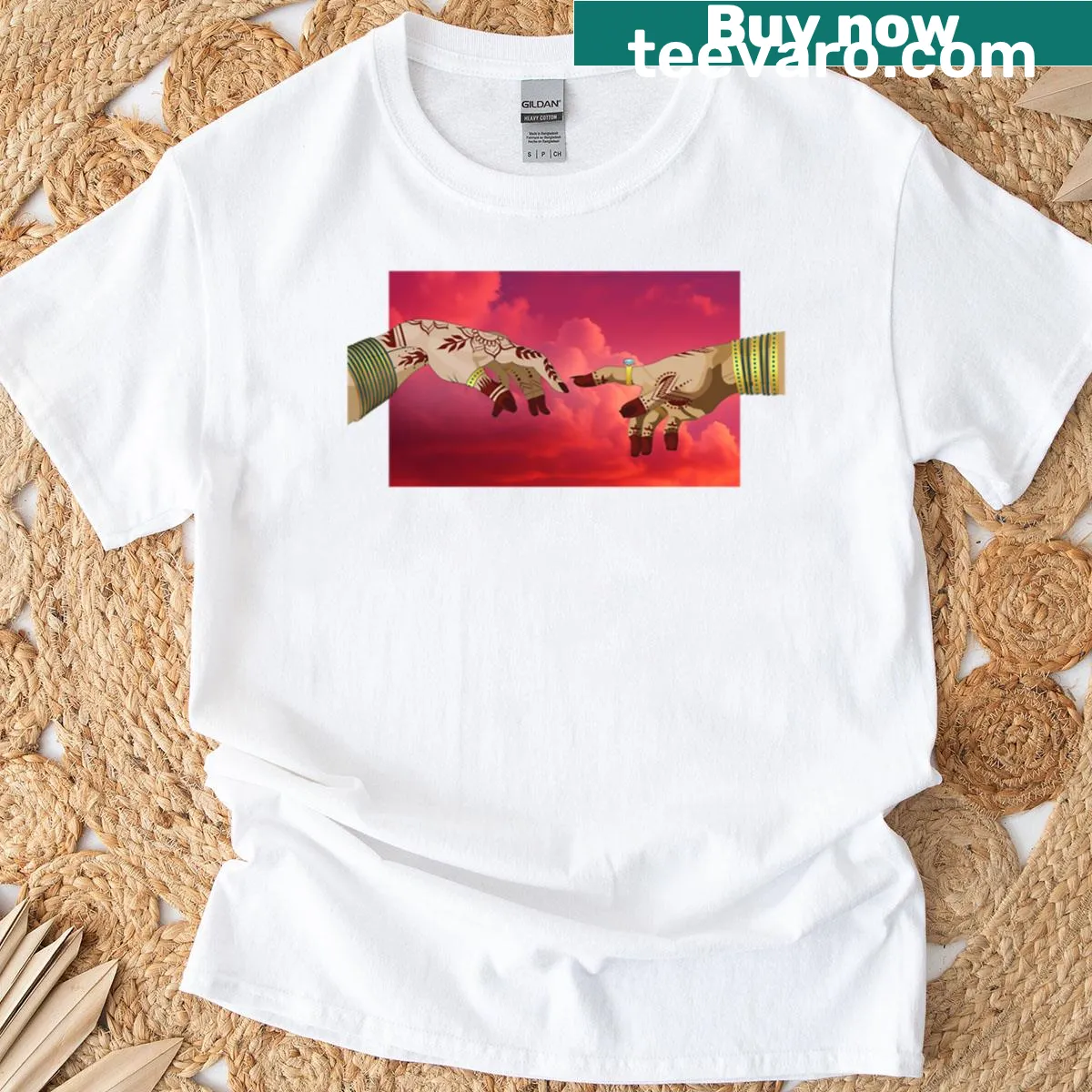 Typographic T-shirt stating 'Lesbianism Is My Religion' — on a men's t-shirt