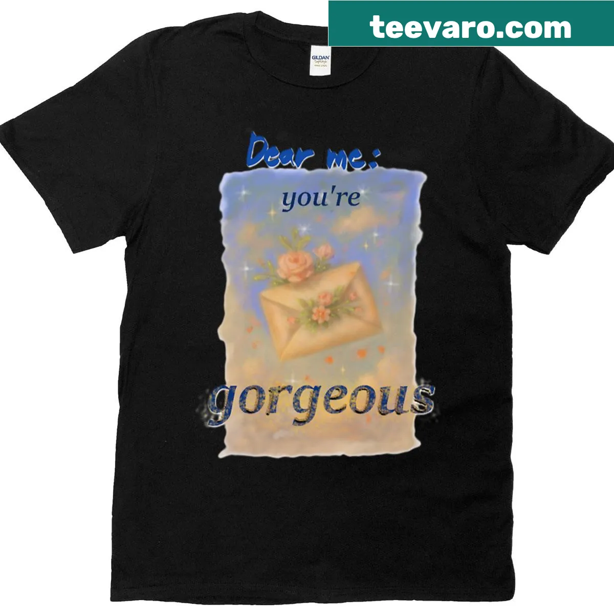 Hand-lettered graphic t-shirt with a reflective message — on a men's t-shirt