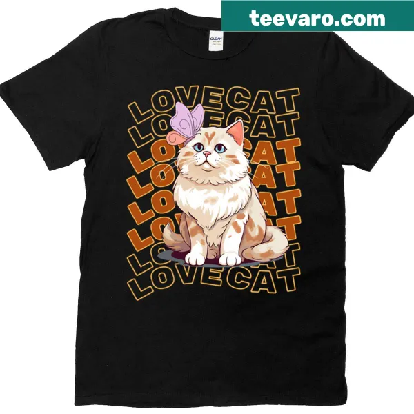 Cute t-shirt featuring a heartwarming Love Cat graphic for cat lovers