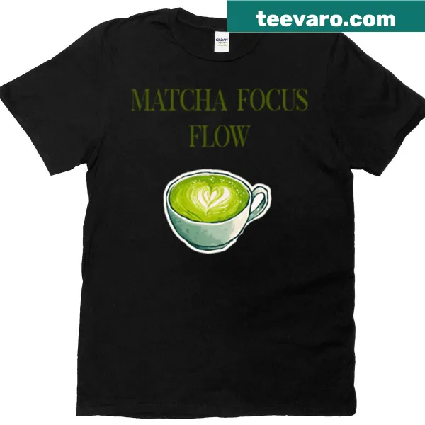 Hand-lettered design promoting matcha and productivity