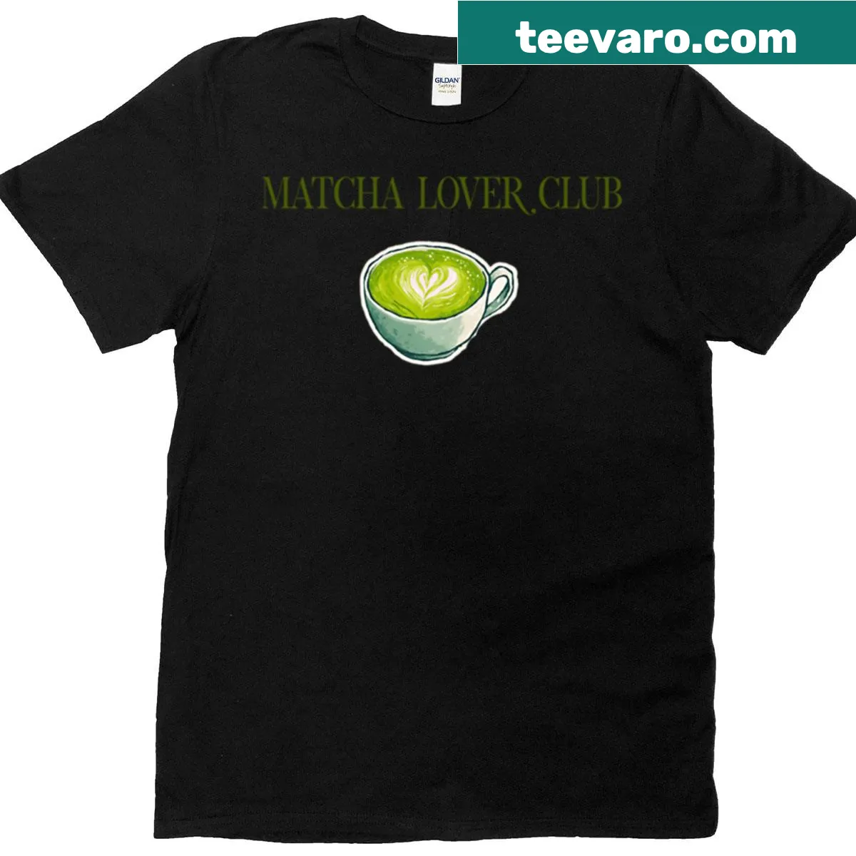 Cute matcha lover T-shirt with whimsical graphics and playful text — on a men's t-shirt