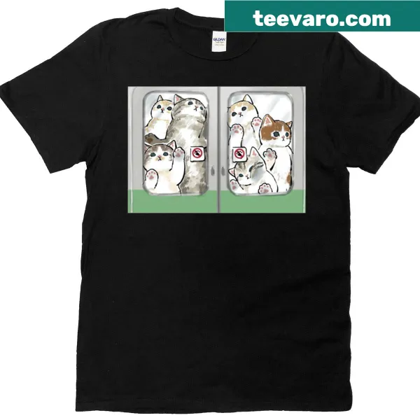 Illustration of cats riding the subway
