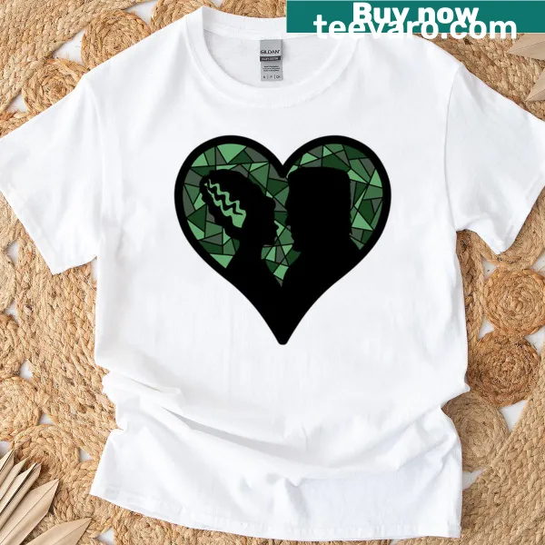 Cute monster holding a heart illustrated graphic t-shirt
