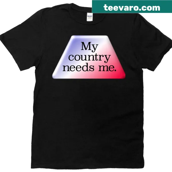 Patriotic t-shirt with bold black lettering