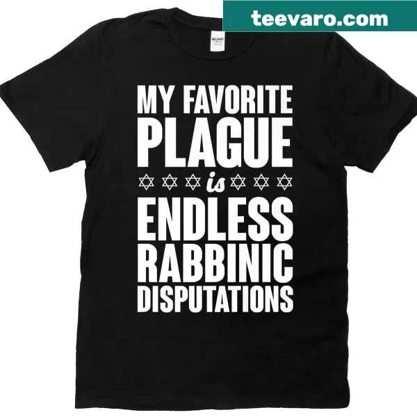 Funny Jewish food-themed T-shirt with humorous text.