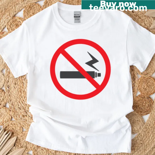 T-shirt featuring a 'No Vaping' symbol