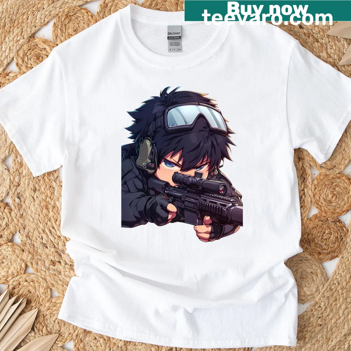 Nobuchika Ginoza in a sniper scene from Psycho Pass anime — on a men's t-shirt