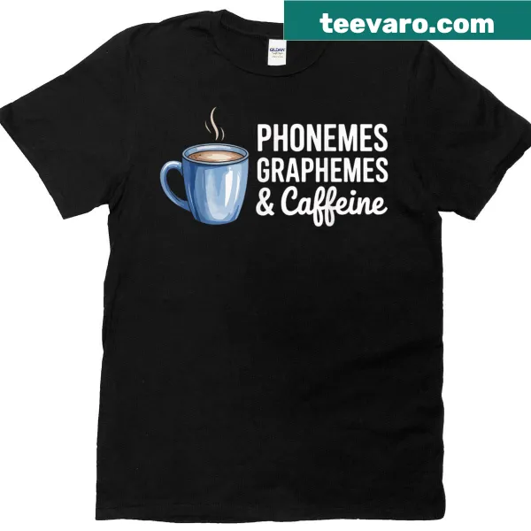 Funny reading teacher t-shirt with coffee theme