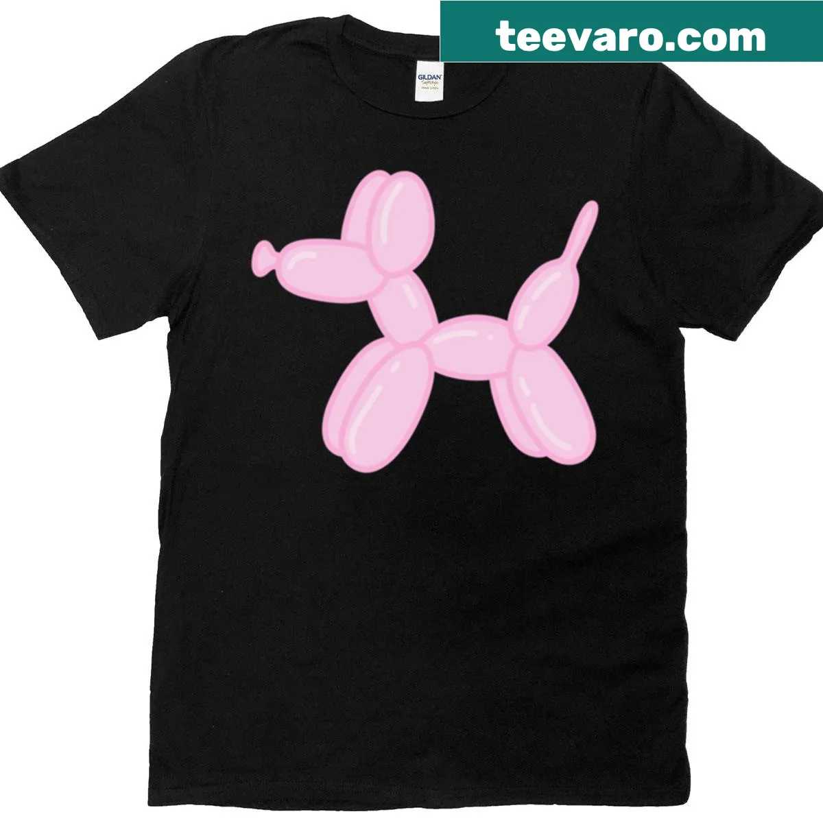 Whimsical balloon dog illustration design — on a men's t-shirt