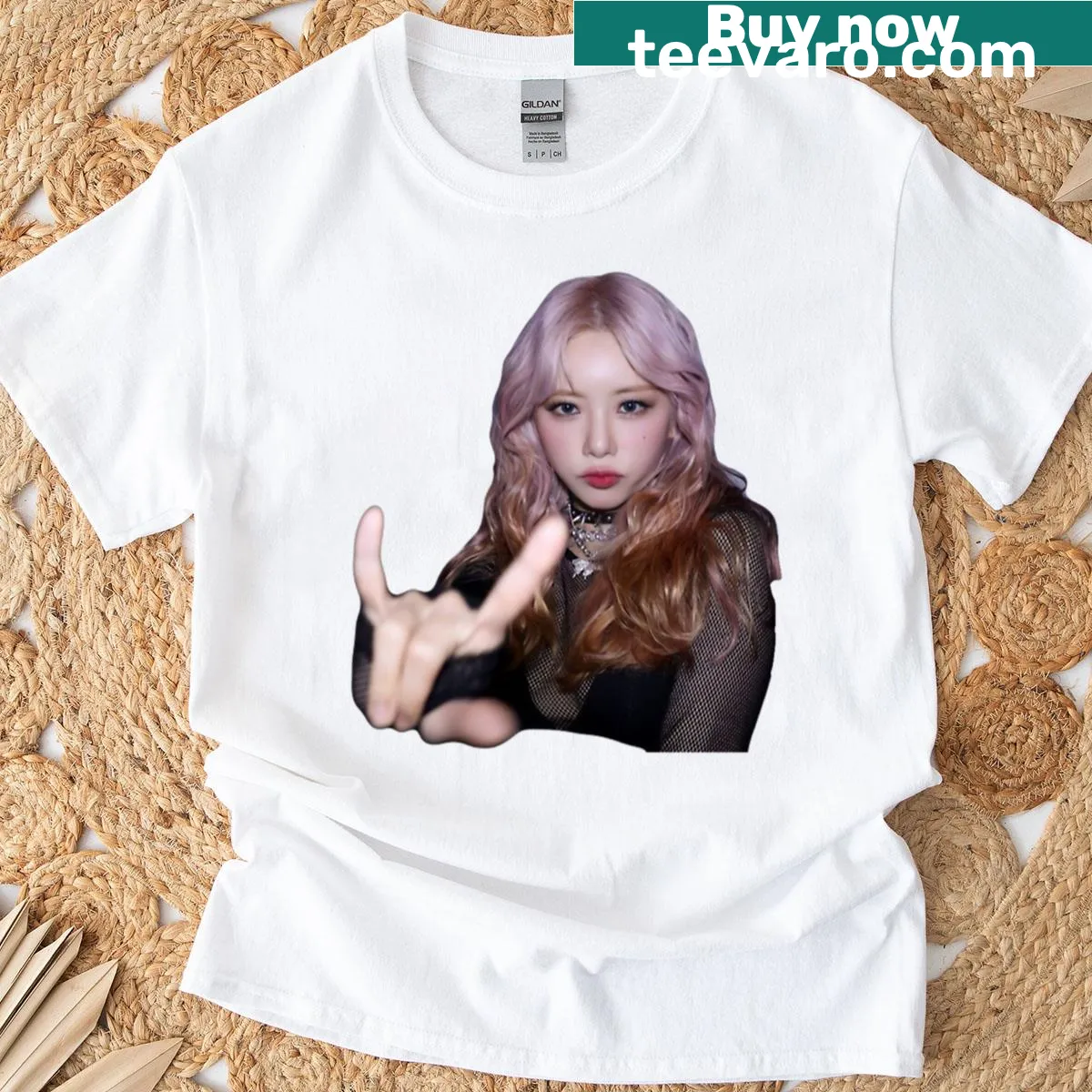 Fun Jiu-Jitsu t-shirt with pink hair illustration — on a men's t-shirt
