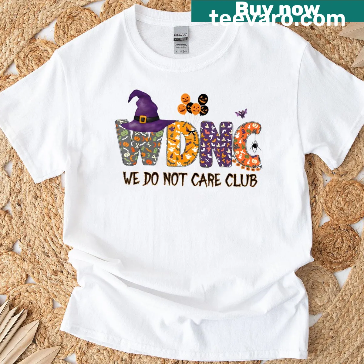 Funny Halloween t-shirt with WDNC Club graphic — on a men's t-shirt