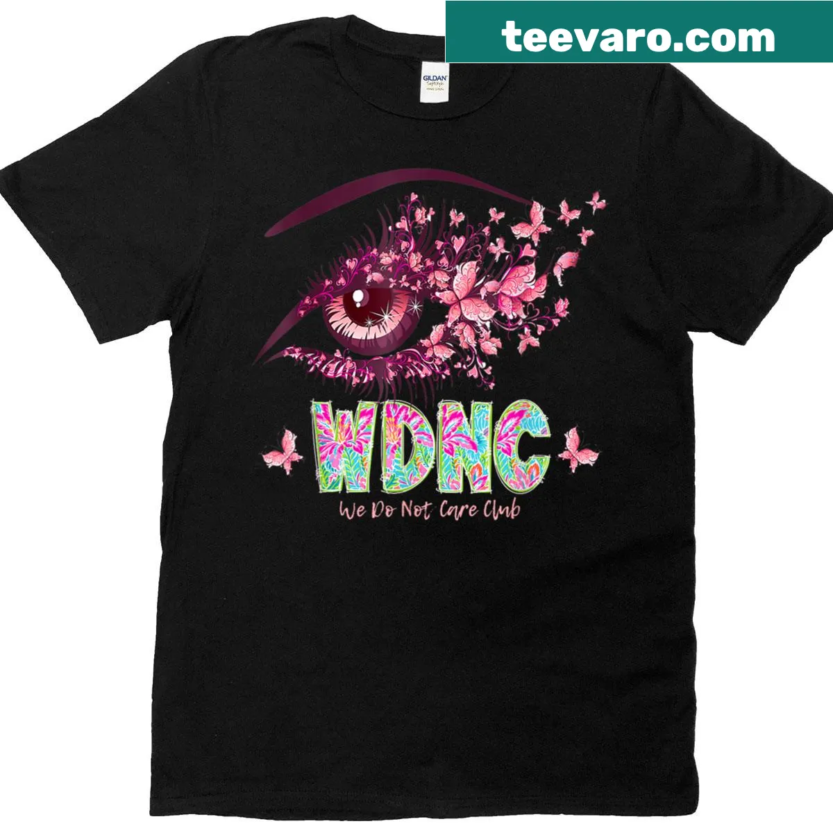 Humorous T-shirt that says Proud Member Of Wdnc We Do Not Care Club. — on a men's t-shirt