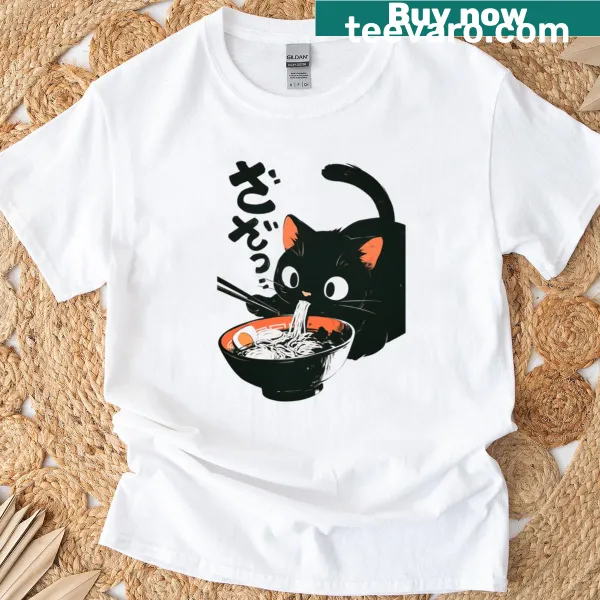 Illustration of a bowl of ramen on a T-shirt