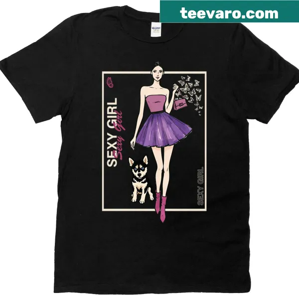 Illustration of a confident woman in a stylish graphic tee