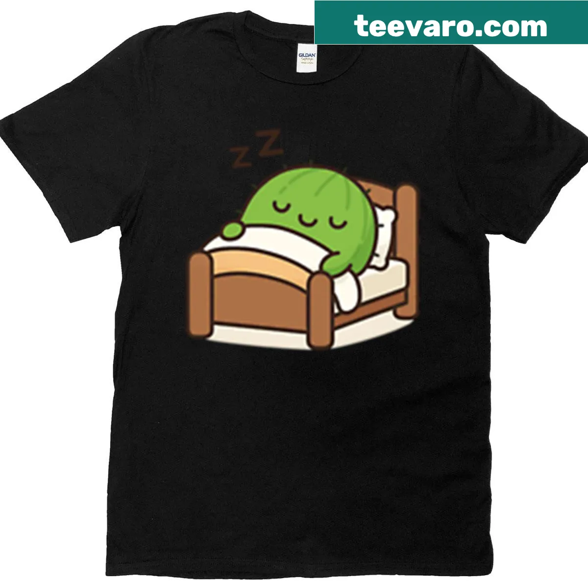 Cute Kawaii chibi cactus design t-shirt for kids — on a men's t-shirt