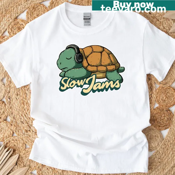Typography t-shirt celebrating slow jams music