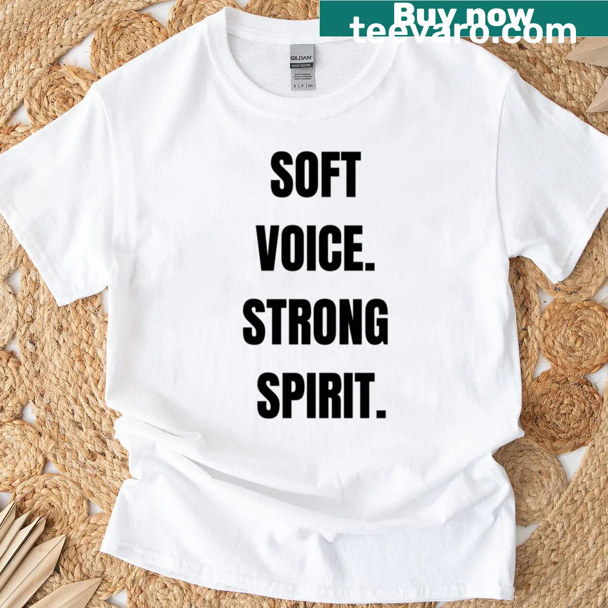 Inspirational quote T-shirt emphasizing inner strength and confidence — on a men's t-shirt