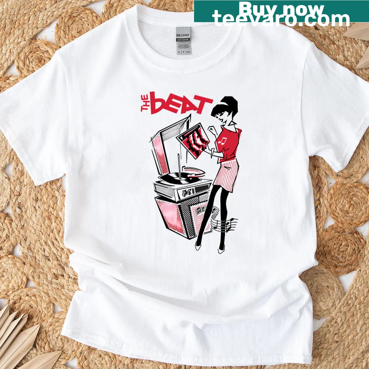 Bold typography featuring the word 'Beat' on T-shirt — on a men's t-shirt