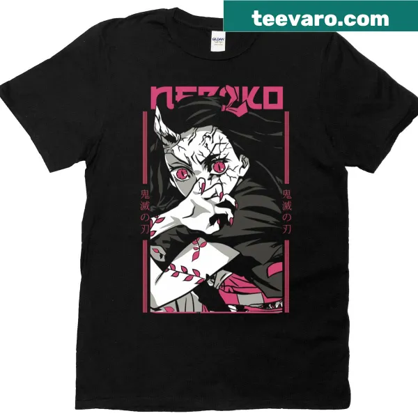 Cute design of Nezuko on a playful t-shirt