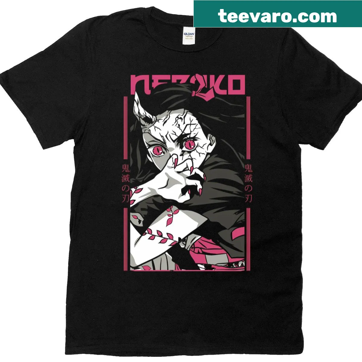Cute design of Nezuko on a playful t-shirt — on a men's t-shirt
