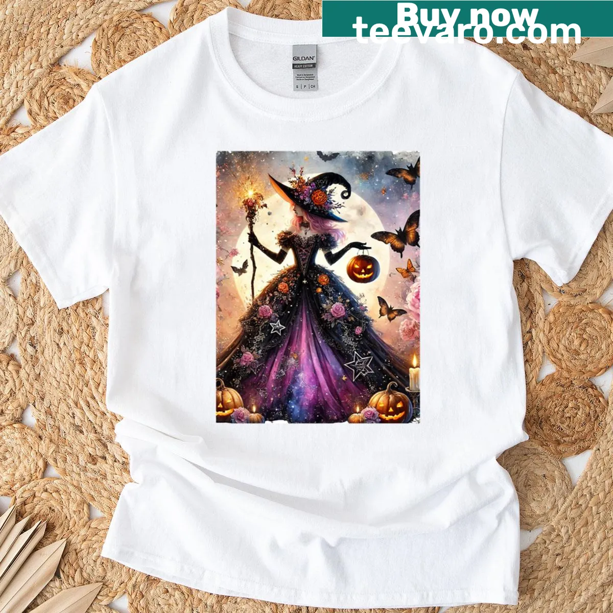 Enchantress design T-shirt inspired by moonlit shadows — on a men's t-shirt