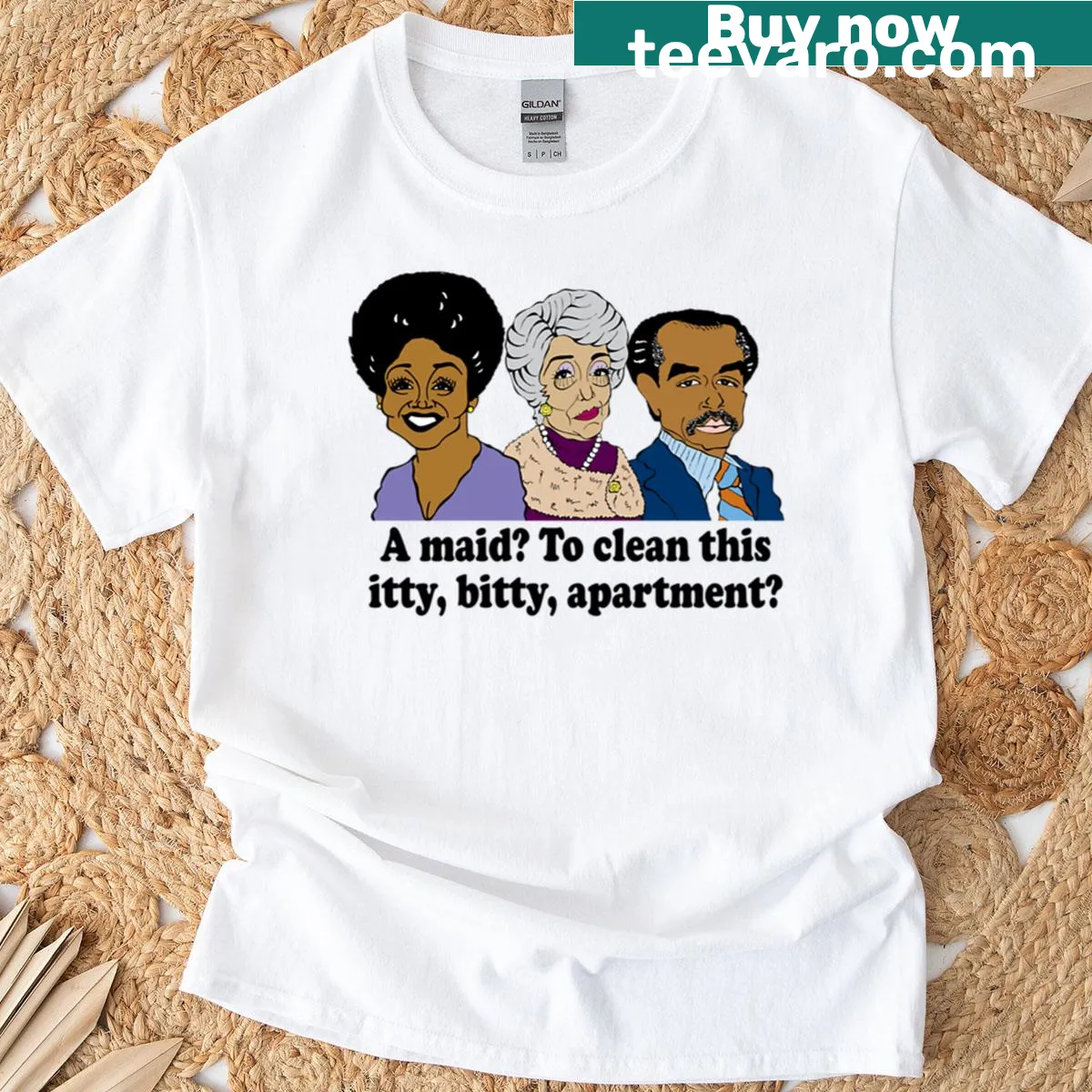 Fan art of The Jeffersons on a T-shirt — on a men's t-shirt