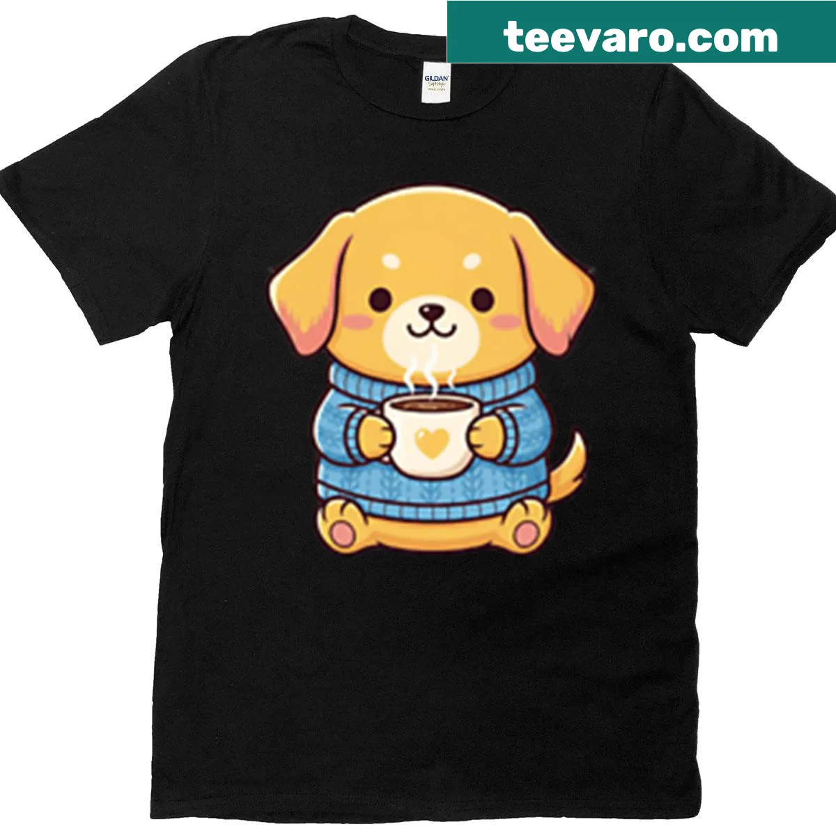 Minimalist line art T-shirt featuring a long dog — on a men's t-shirt