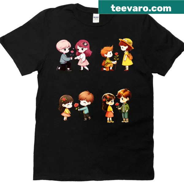 Artistic rose illustration on a thoughtful T-shirt