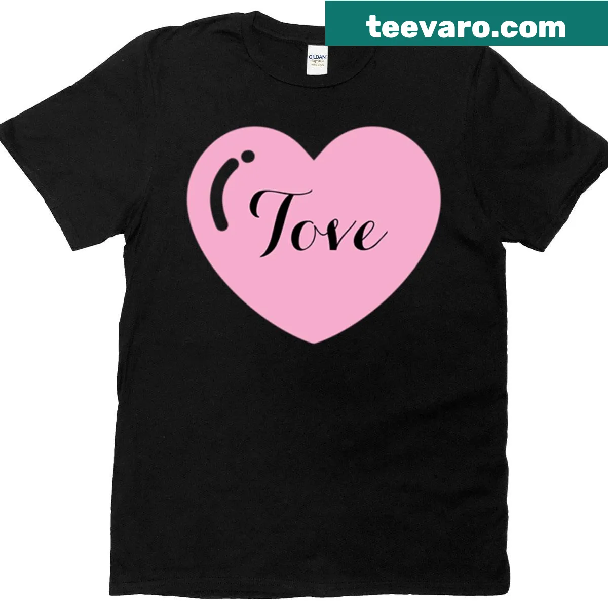 Personalized Tove name with a pink heart on T-shirt — on a men's t-shirt