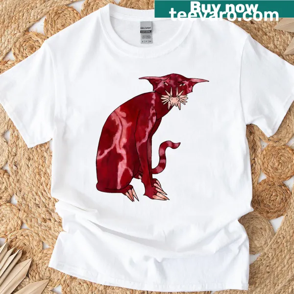 T-shirt featuring an illustrated homunculus design in intricate detail.