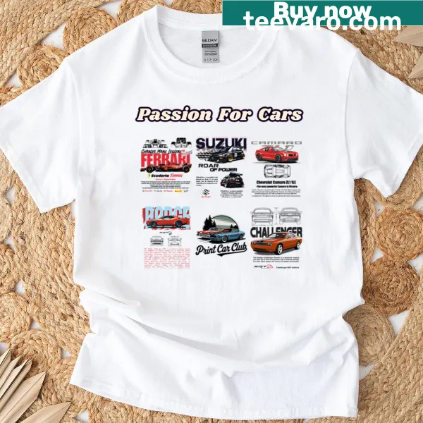 Vintage distressed T-shirt celebrating classic automobiles