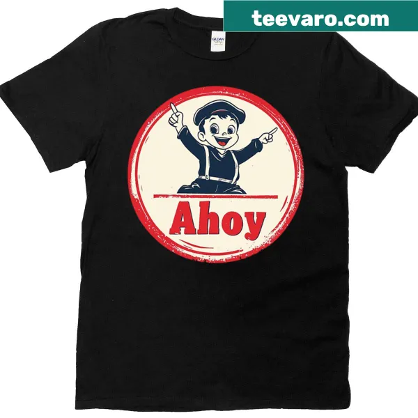 Nautical sailor-themed vintage graphic on T-shirt