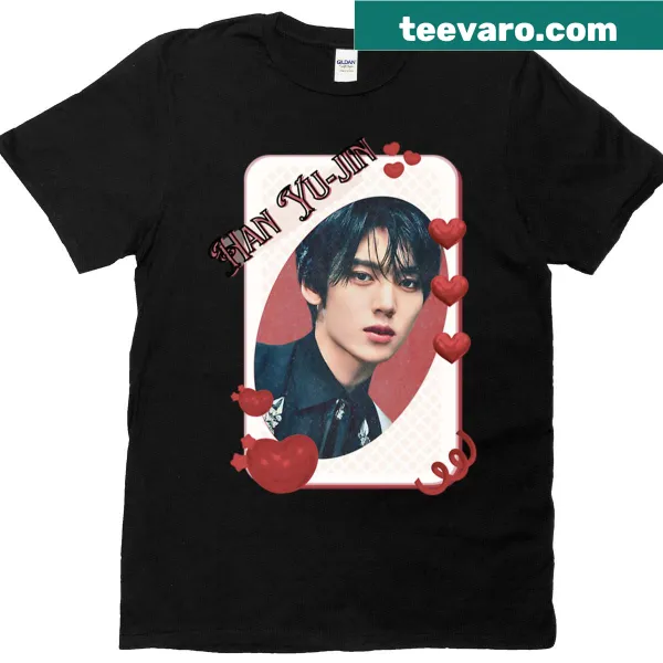 Collage design featuring Zerobaseone Han Yu Jin's solo artist card