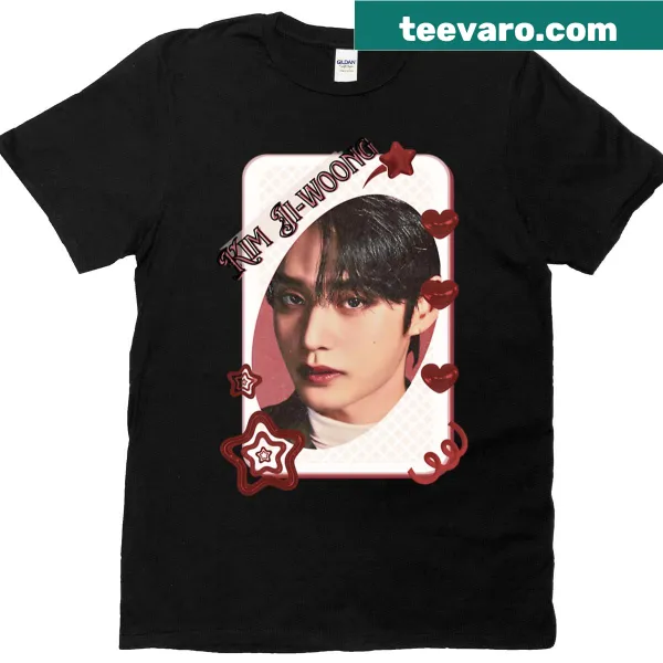 Collage design T-shirt featuring Kim Ji Woong