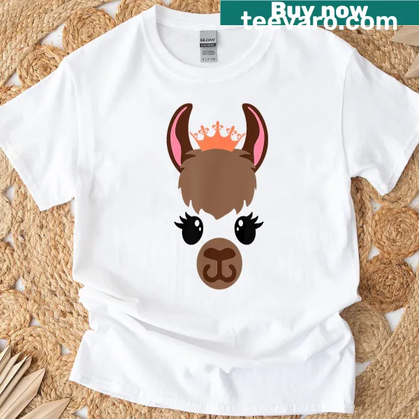 Funny alpaca-themed Halloween shirt with cartoon design