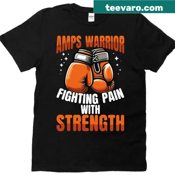 Illustration of a warrior with 'Fighting Pain With Strength' text
