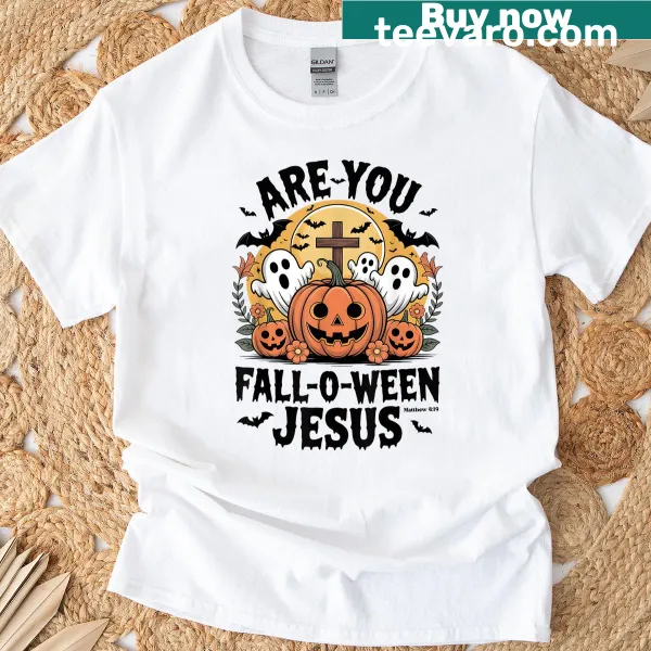 Cute autumn-themed shirt featuring ghosts and pumpkins with humor