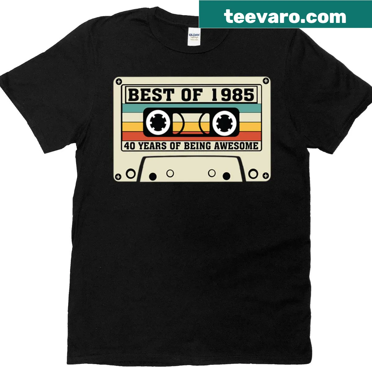 Nostalgic t-shirt celebrating 40 years since 1985 — on a men's t-shirt