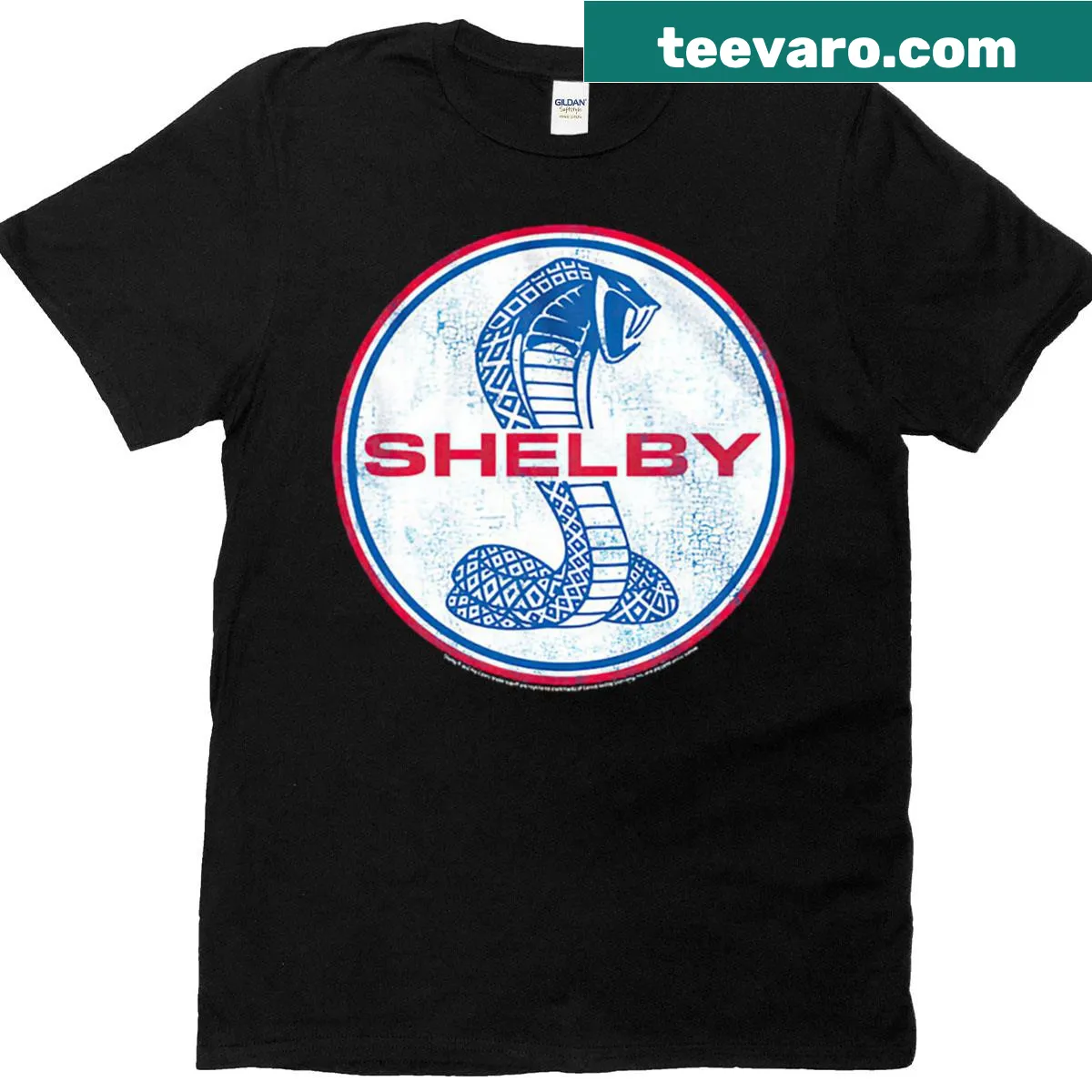 Vintage Carroll Shelby Cobra T-shirt design — on a men's t-shirt