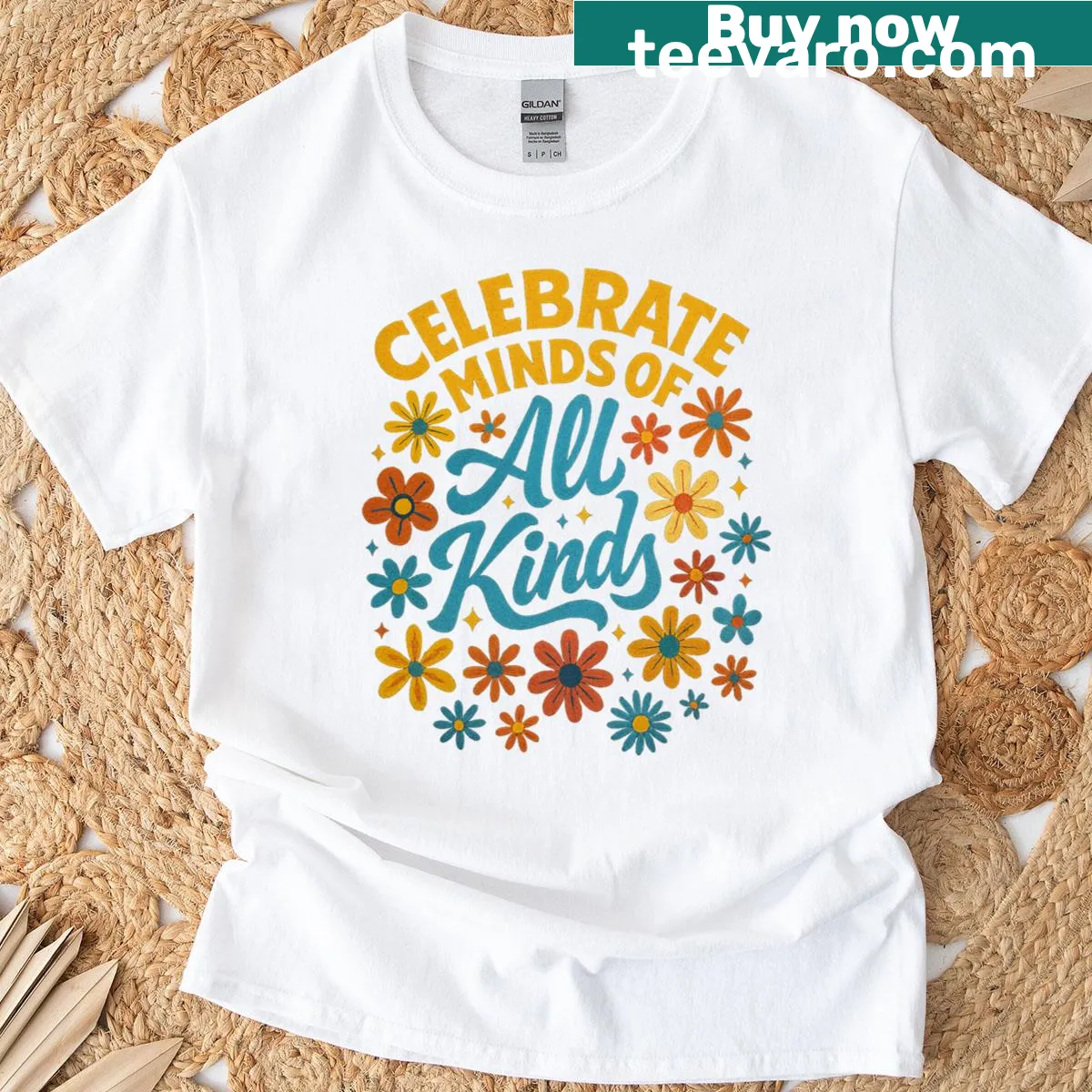 Diversity quote T-shirt featuring a celebratory typography design — on a men's t-shirt