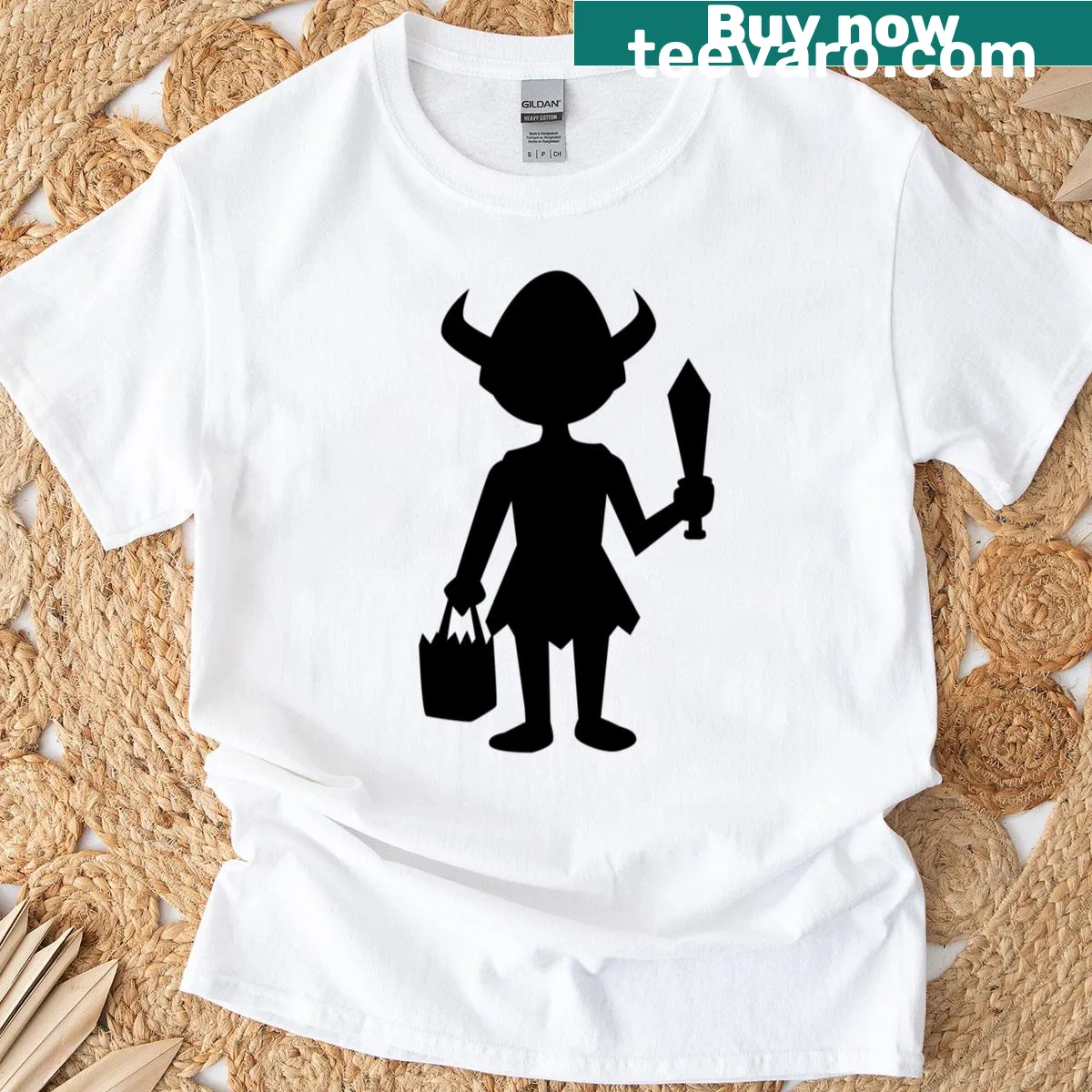 Funny Halloween T-shirt for kids with trick-or-treating theme — on a men's t-shirt