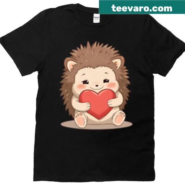 Cute hedgehog illustration with Hug Dealer quote