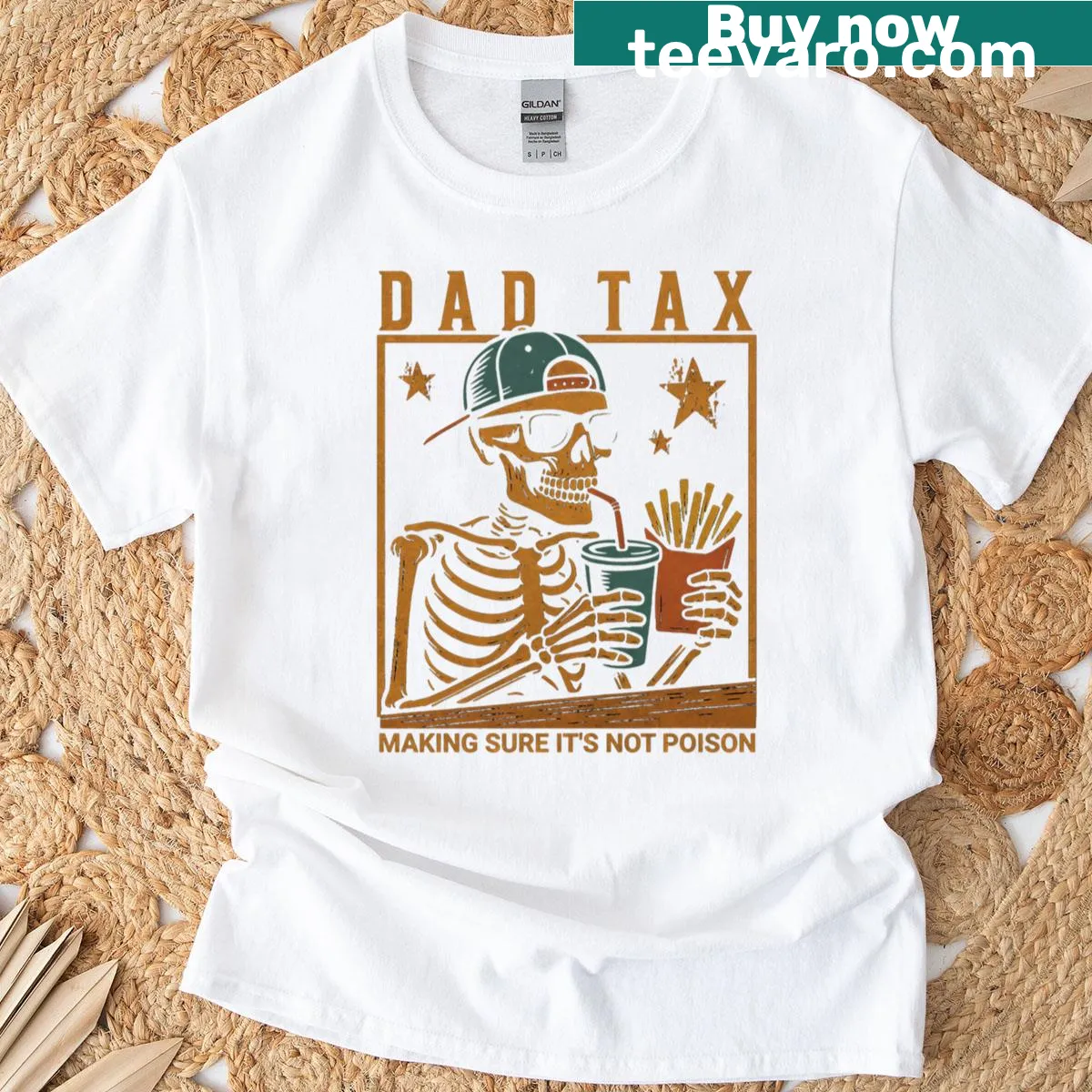 Funny Dad Tax saying graphic on a dad t-shirt — on a men's t-shirt