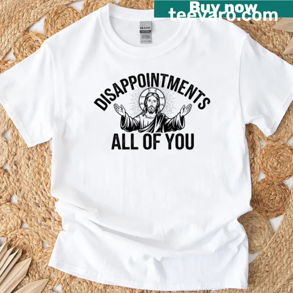 Typographic T-shirt featuring the phrase 'Divine Disappointment'